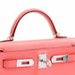 Kelly 20 Rose D'Été and Rouge Venetian Interior in Chevre Leather with Palladium Hardware