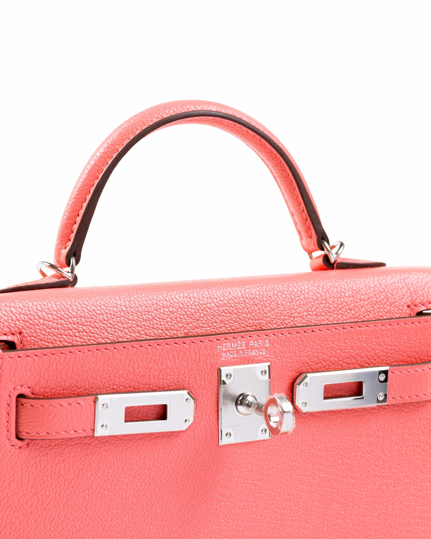 Kelly 20 Rose D'Été and Rouge Venetian Interior in Chevre Leather with Palladium Hardware