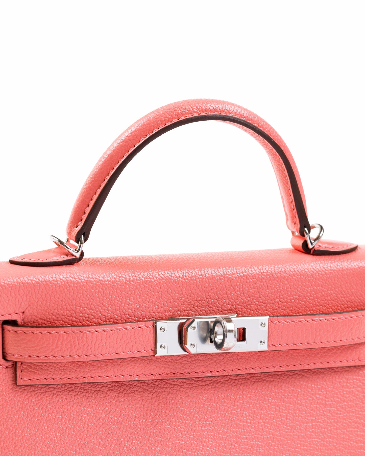 Kelly 20 Rose D'Été and Rouge Venetian Interior in Chevre Leather with Palladium Hardware
