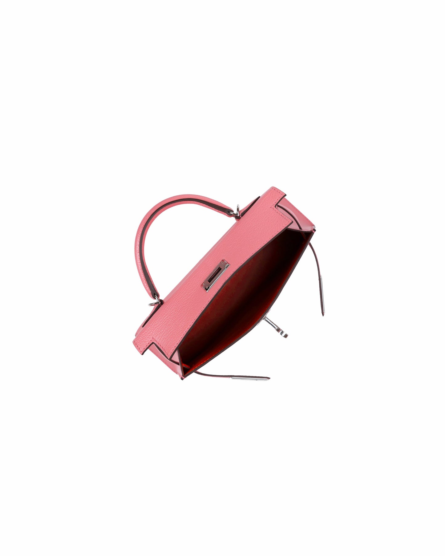 Kelly 20 Rose D'Été and Rouge Venetian Interior in Chevre Leather with Palladium Hardware