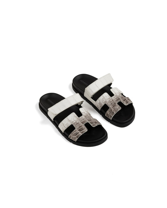 Chypre Sandal Femme Himalaya Niloticus Crocodile Leather