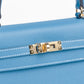 Kelly 25 Sellier Bleu Jean in Epsom leather with Gold Hardware