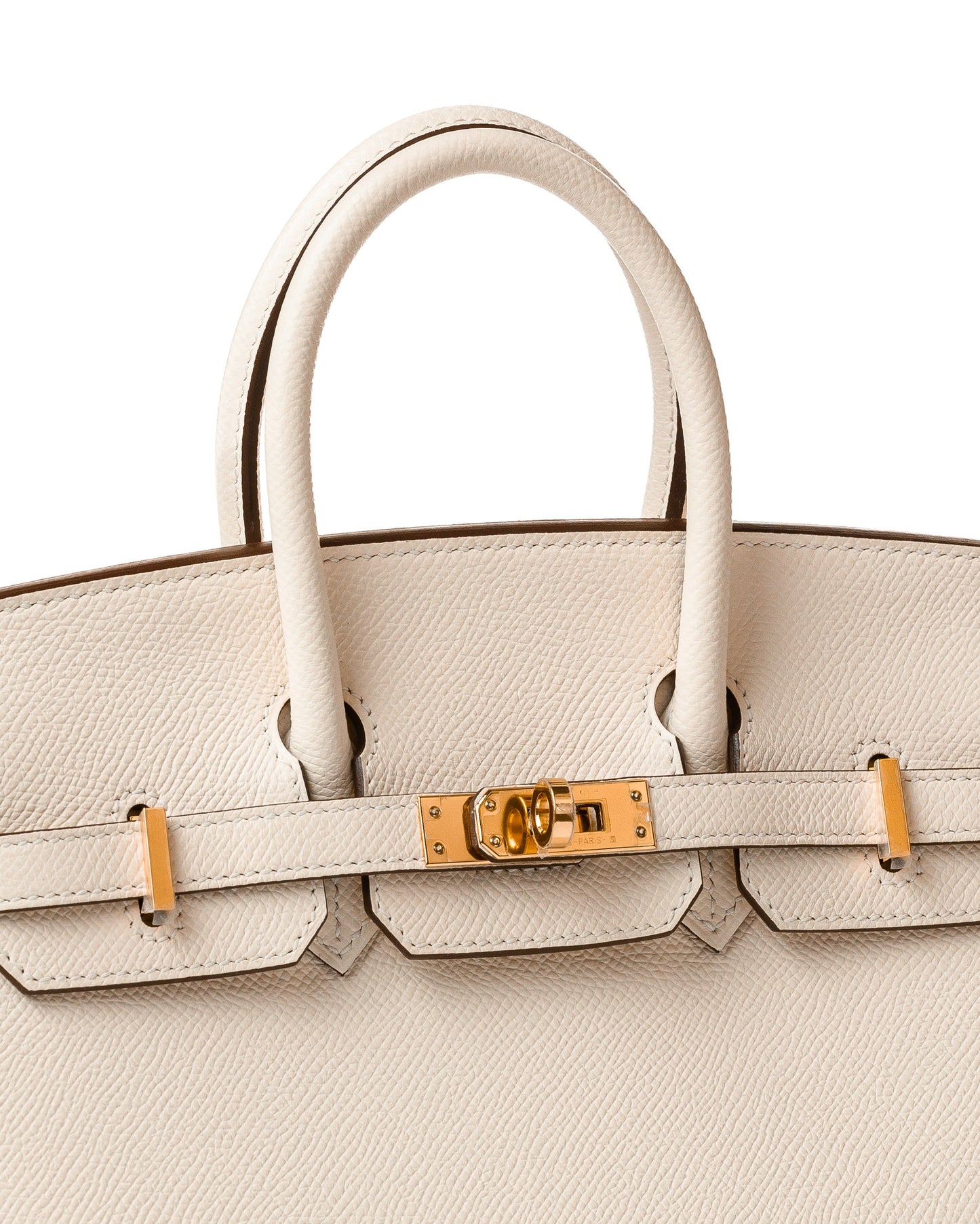 Birkin 25 Sellier Nata in Epsom Leather with Gold Hardware