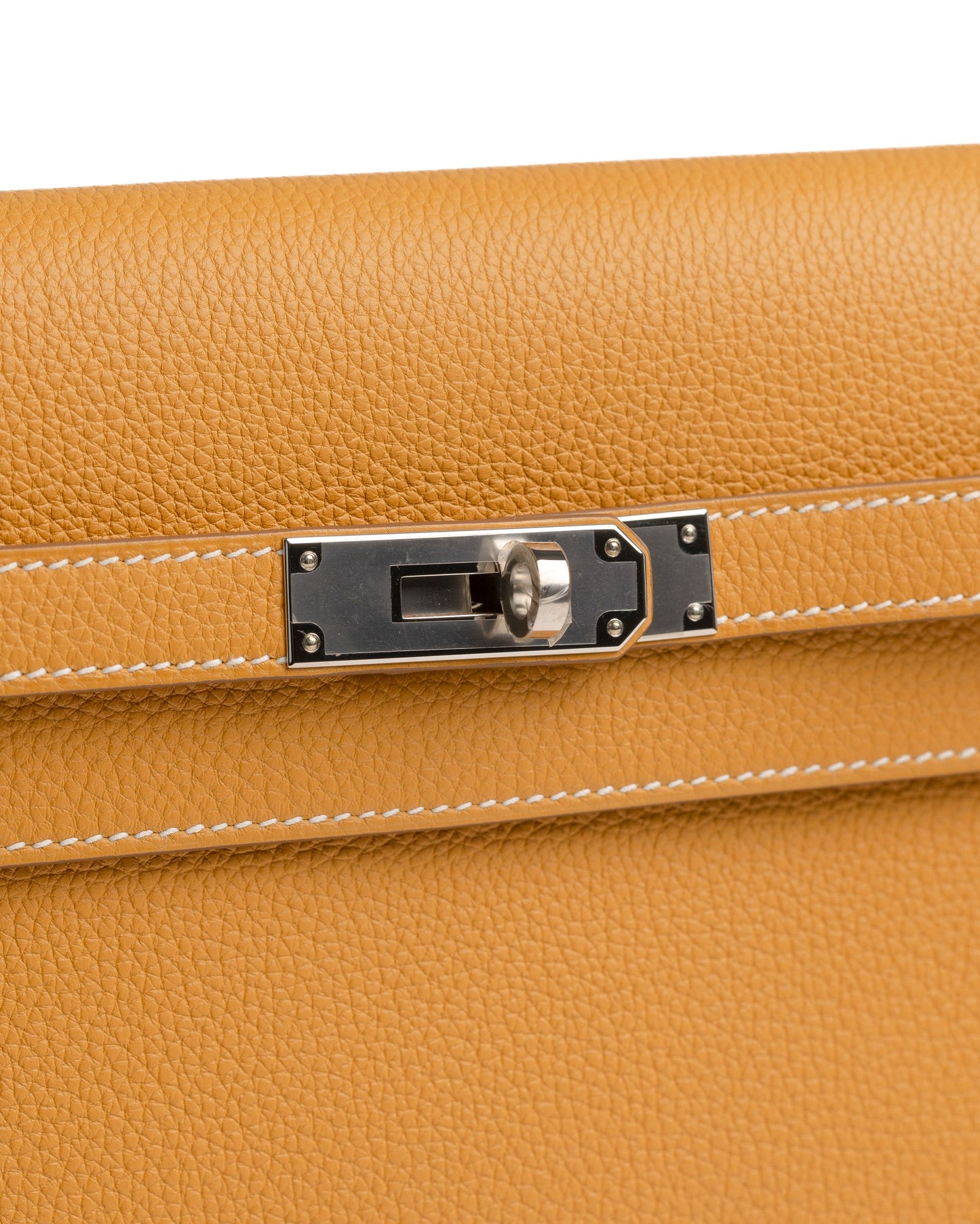 Hermès Kelly Dépêches in Naturel Sable Togo Leather with Palladium Hardware