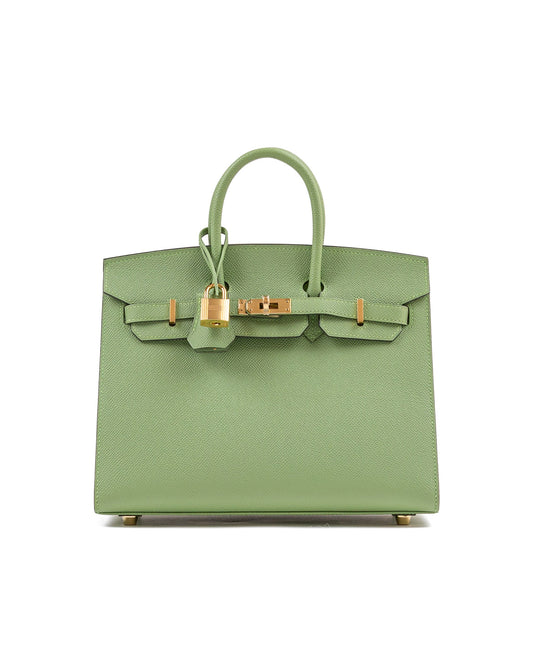 Birkin 25 Sellier Vert Criquet in Epsom Leather with Gold Hardware