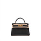 Kelly 20 Sellier Black in Madame Touch Alligator with Gold Hardware