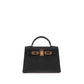 Kelly 20 Sellier Black in Madame Touch Alligator with Gold Hardware