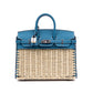 Hermès Birkin 25 Picnic Blue Jean in Swift & Osier Wicker with Palladium Hardware