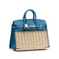 Hermès Birkin 25 Picnic Blue Jean in Swift & Osier Wicker with Palladium Hardware
