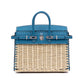 Hermès Birkin 25 Picnic Blue Jean in Swift & Osier Wicker with Palladium Hardware