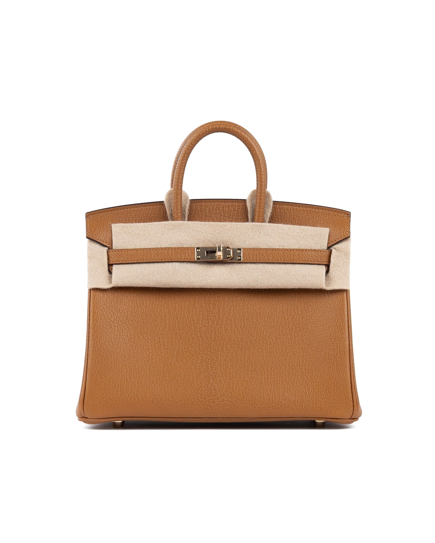 Birkin 25 HSS Caramel with Rose Mexico Interior in Chèvre Leather with Light Gold Hardware