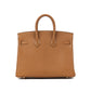 Birkin 25 HSS Caramel with Rose Mexico Interior in Chèvre Leather with Light Gold Hardware