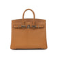 Birkin 25 HSS Caramel with Rose Mexico Interior in Chèvre Leather with Light Gold Hardware