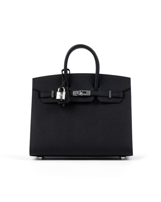 Birkin 25 Sellier Black in Epsom Leather with Palladium Hardware