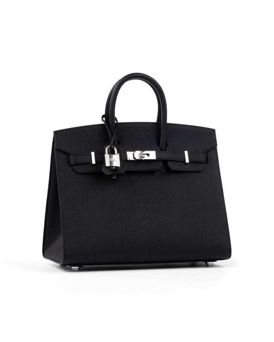 Birkin 25 Sellier Black in Epsom Leather with Palladium Hardware