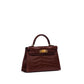 Hermès Kelly 20 Sellier Havane Matte Alligator Leather with Gold Hardware