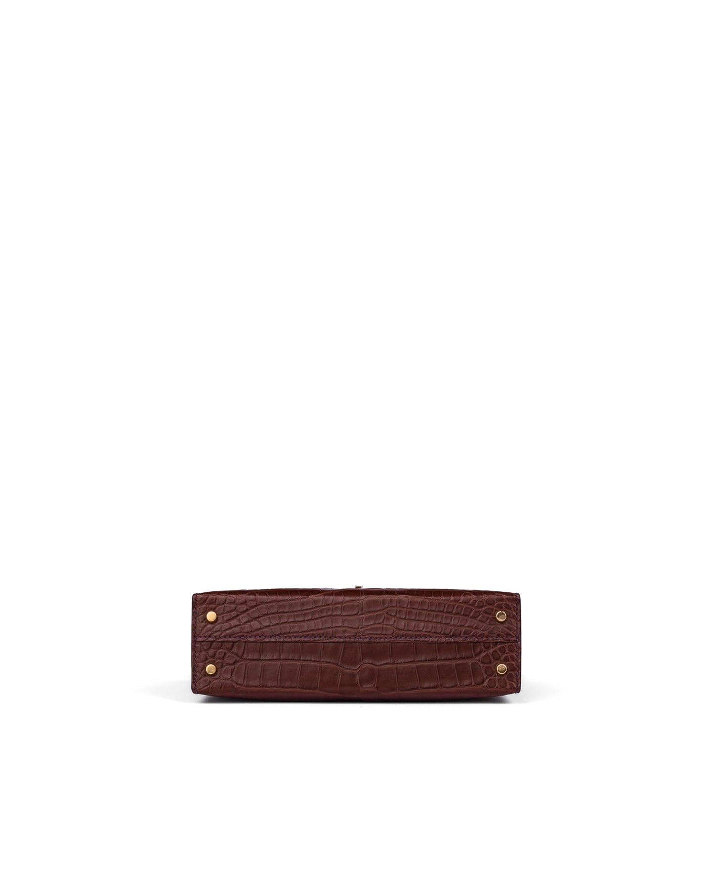 Hermès Kelly 20 Sellier Havane Matte Alligator Leather with Gold Hardware