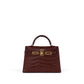 Hermès Kelly 20 Sellier Havane Matte Alligator Leather with Gold Hardware
