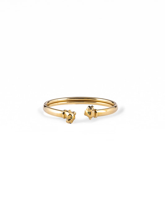 Cartier Panthère de Cartier Tsavorite Garnet & Onyx 18K Yellow Gold Open Cuff Bracelet (Size 17)