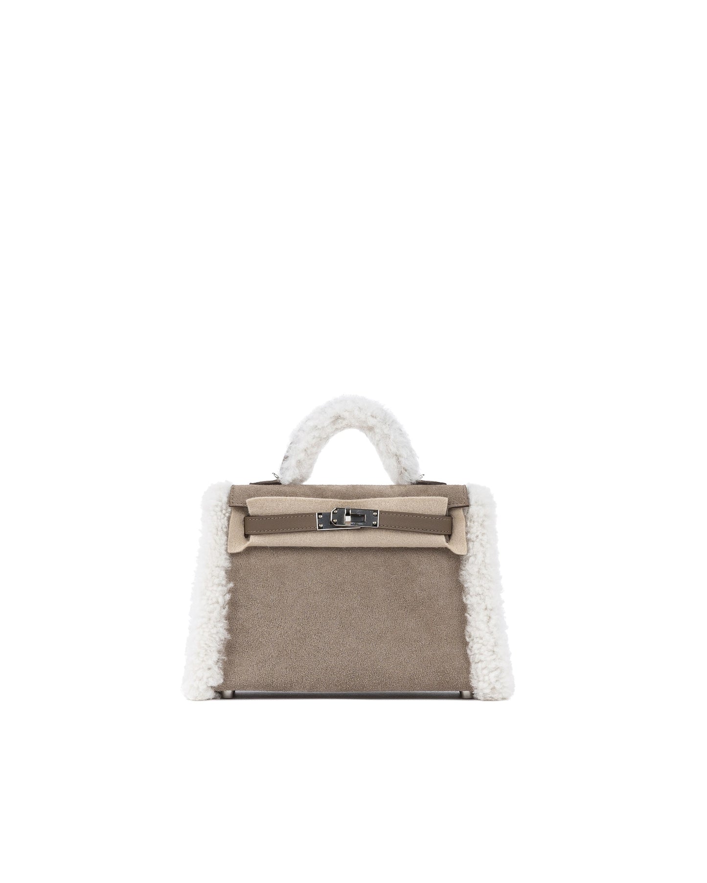 Kelly 20 Teddy in Gris Caillou and Etoupe Swift Palladium Hardware
