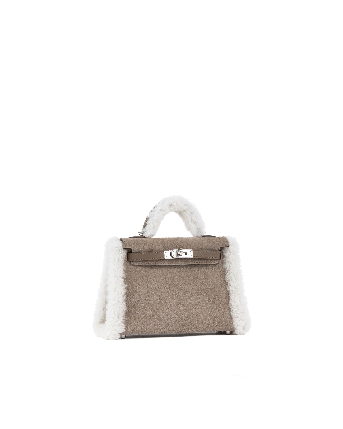 Kelly 20 Teddy in Gris Caillou and Etoupe Swift Palladium Hardware