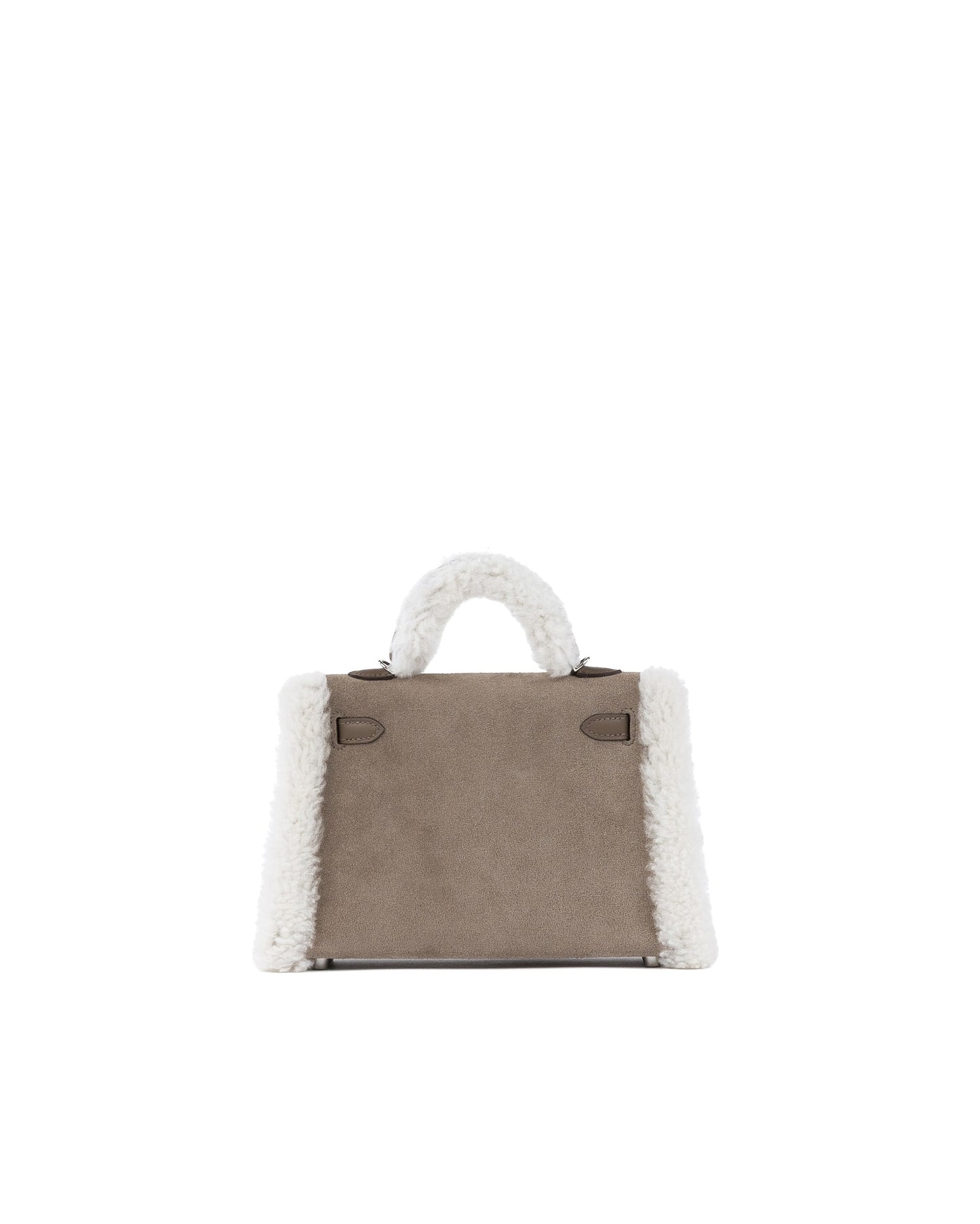 Kelly 20 Teddy in Gris Caillou and Etoupe Swift Palladium Hardware