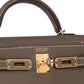 Hermès Kelly 20 Sellier Etoupe in Epsom Leather with Gold Hardware