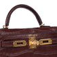 Hermès Kelly 20 Sellier Havane Matte Alligator Leather with Gold Hardware