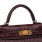 Hermès Kelly 20 Sellier Havane Matte Alligator Leather with Gold Hardware