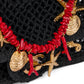 Chanel Small Flap Bag in Black Mesh with Gold-Tone Metal Charms