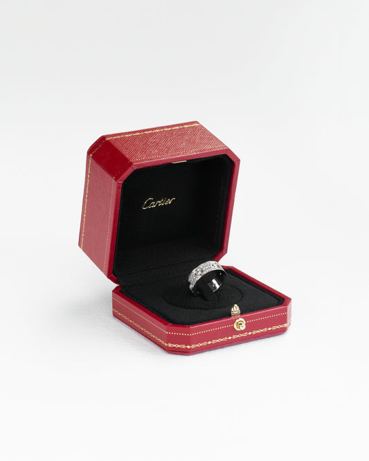 Cartier Love Ring in White Gold and Diamond Paved size 49