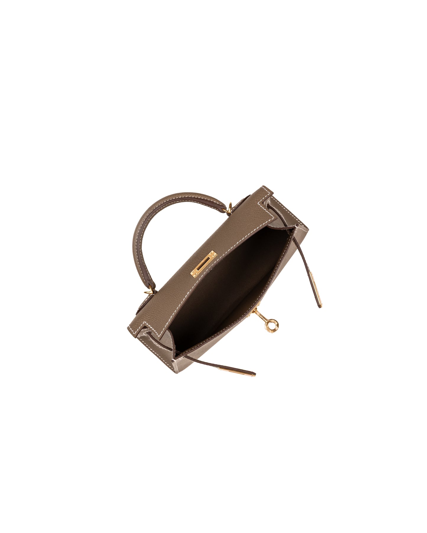 Hermès Kelly 20 Sellier Etoupe in Epsom Leather with Gold Hardware