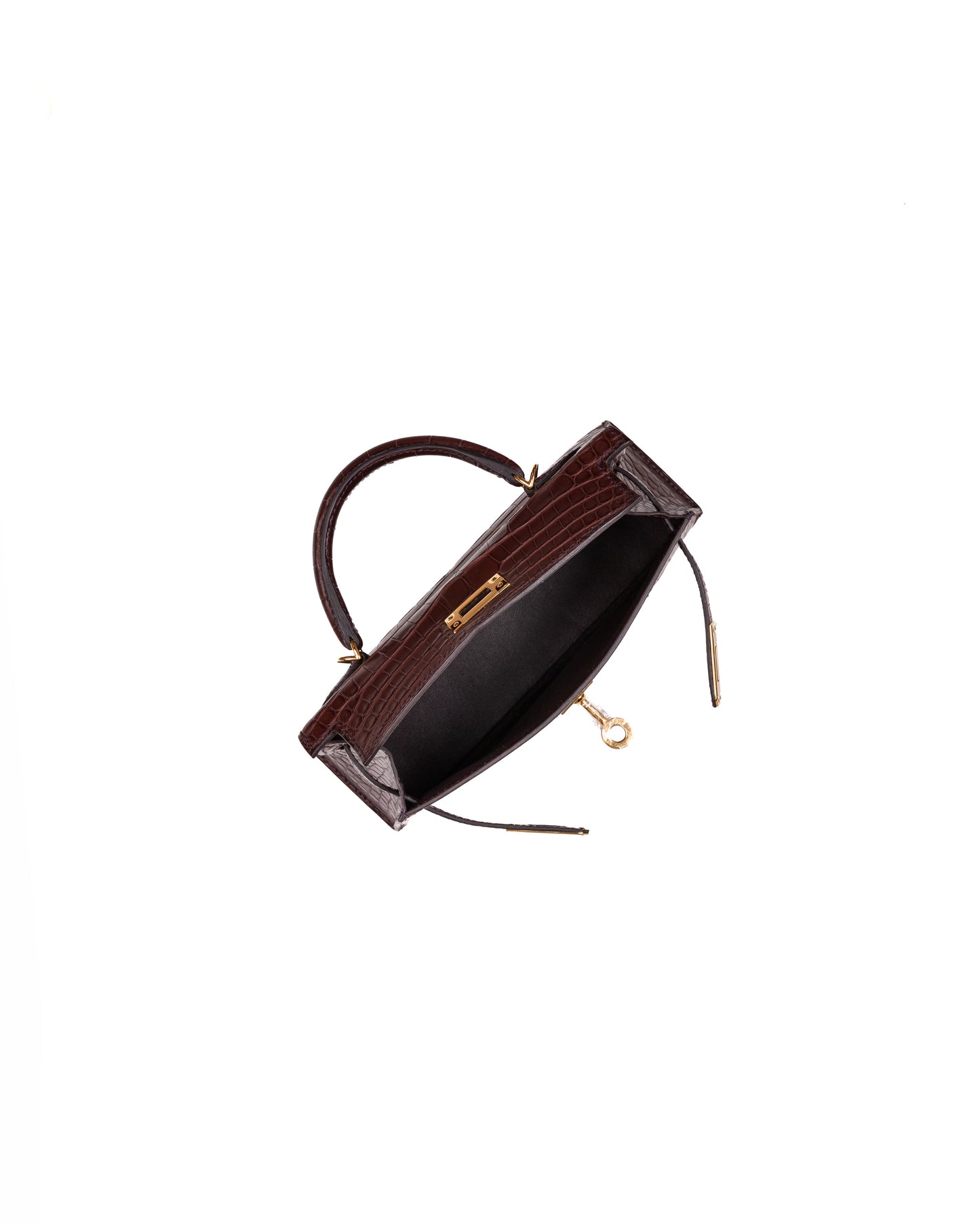 Hermès Kelly 20 Sellier Havane Matte Alligator Leather with Gold Hardware