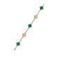 Van Cleef & Arpels Gold, Malachite and Diamonds Alhambra Bracelet