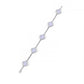 Van Cleef & Arpels Chalcedony 5 Motif 18k White Gold Station Vintage Alhambra Bracelet