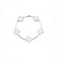 Van Cleef & Arpels 18k White Mop 5 Motifs Vintage Alhambra Bracelet