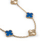 Van Cleef & Arpels Diamond and Guilloche Blue Agate Alhambra Necklace