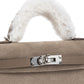 Kelly 20 Teddy in Gris Caillou and Etoupe Swift Palladium Hardware