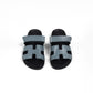 Chypre Sandals Femme Gris Antarctique in Lizard Leather