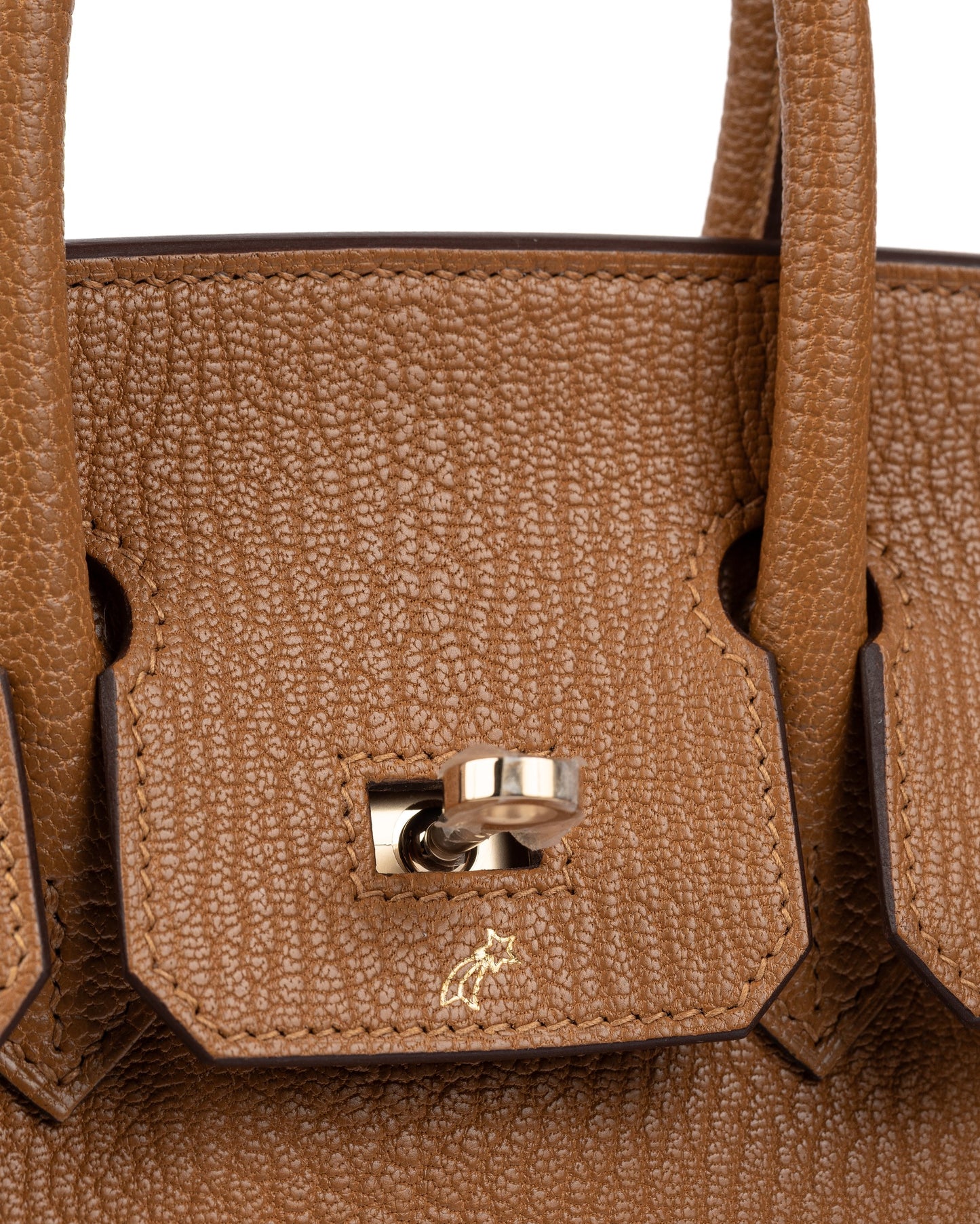 Birkin 25 HSS Caramel with Rose Mexico Interior in Chèvre Leather with Light Gold Hardware