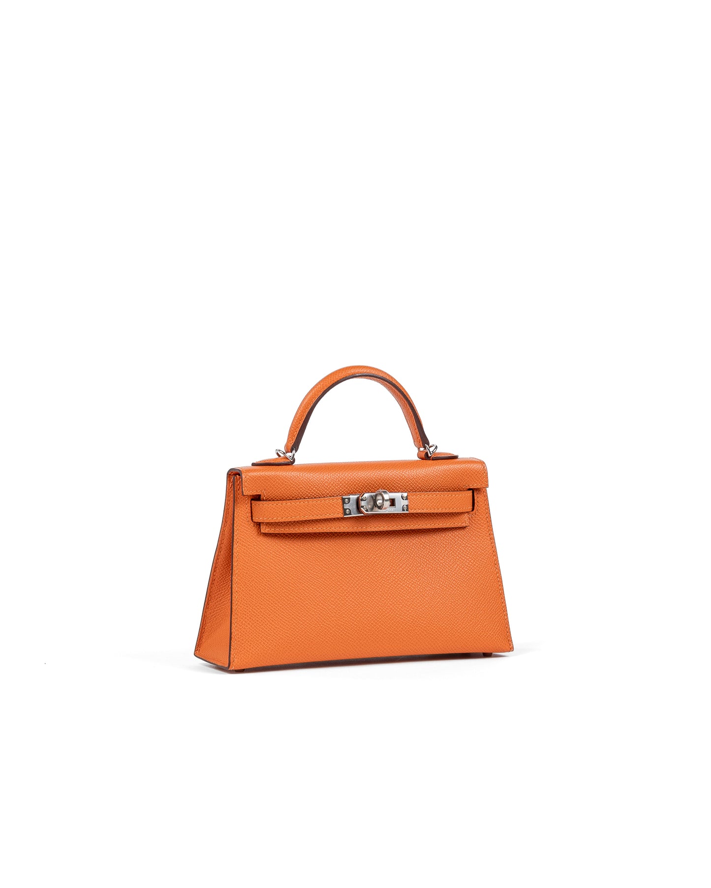 Hermès Kelly 20 in Orange Epsom Leather with Palladium Hardware