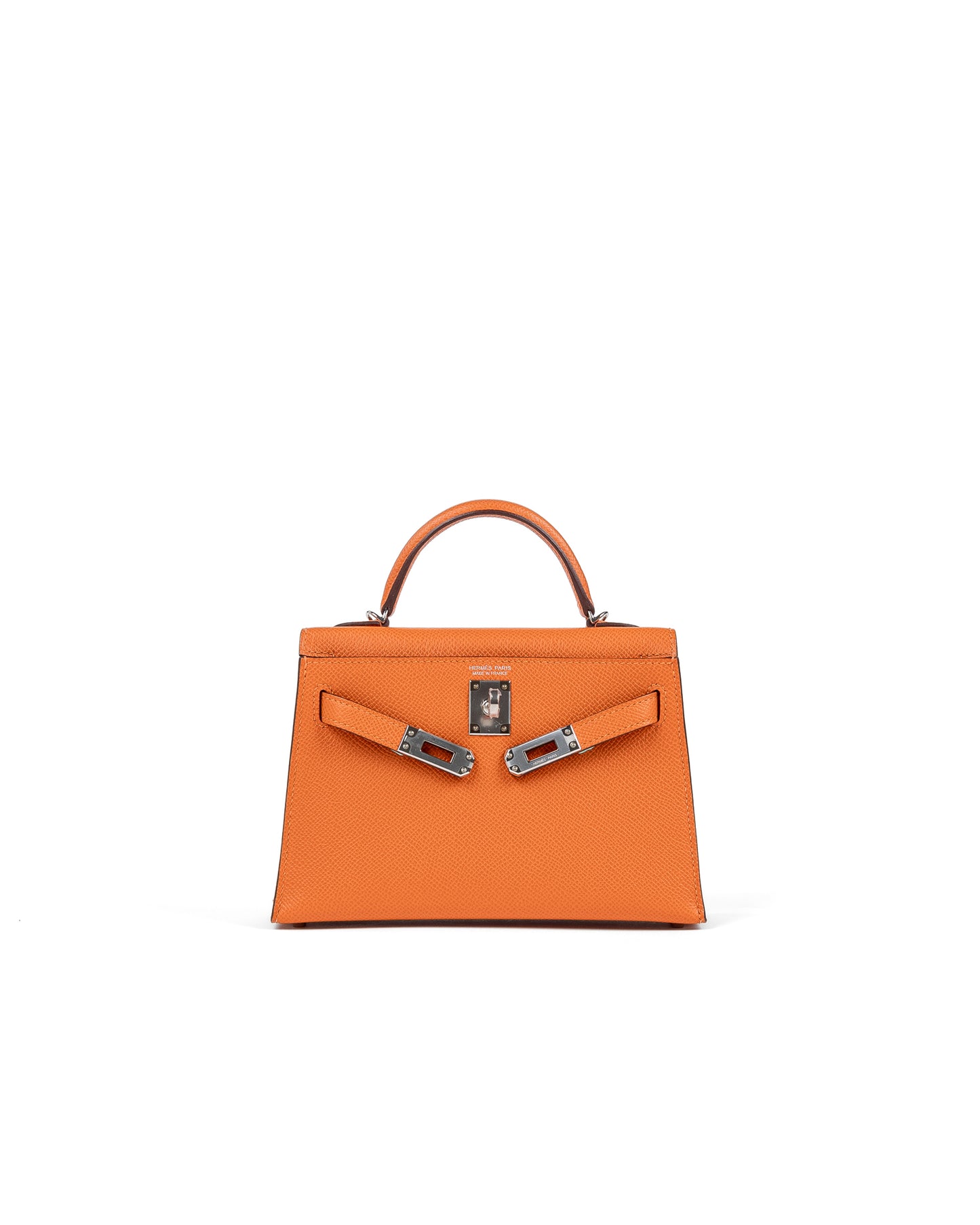 Hermès Kelly 20 in Orange Epsom Leather with Palladium Hardware