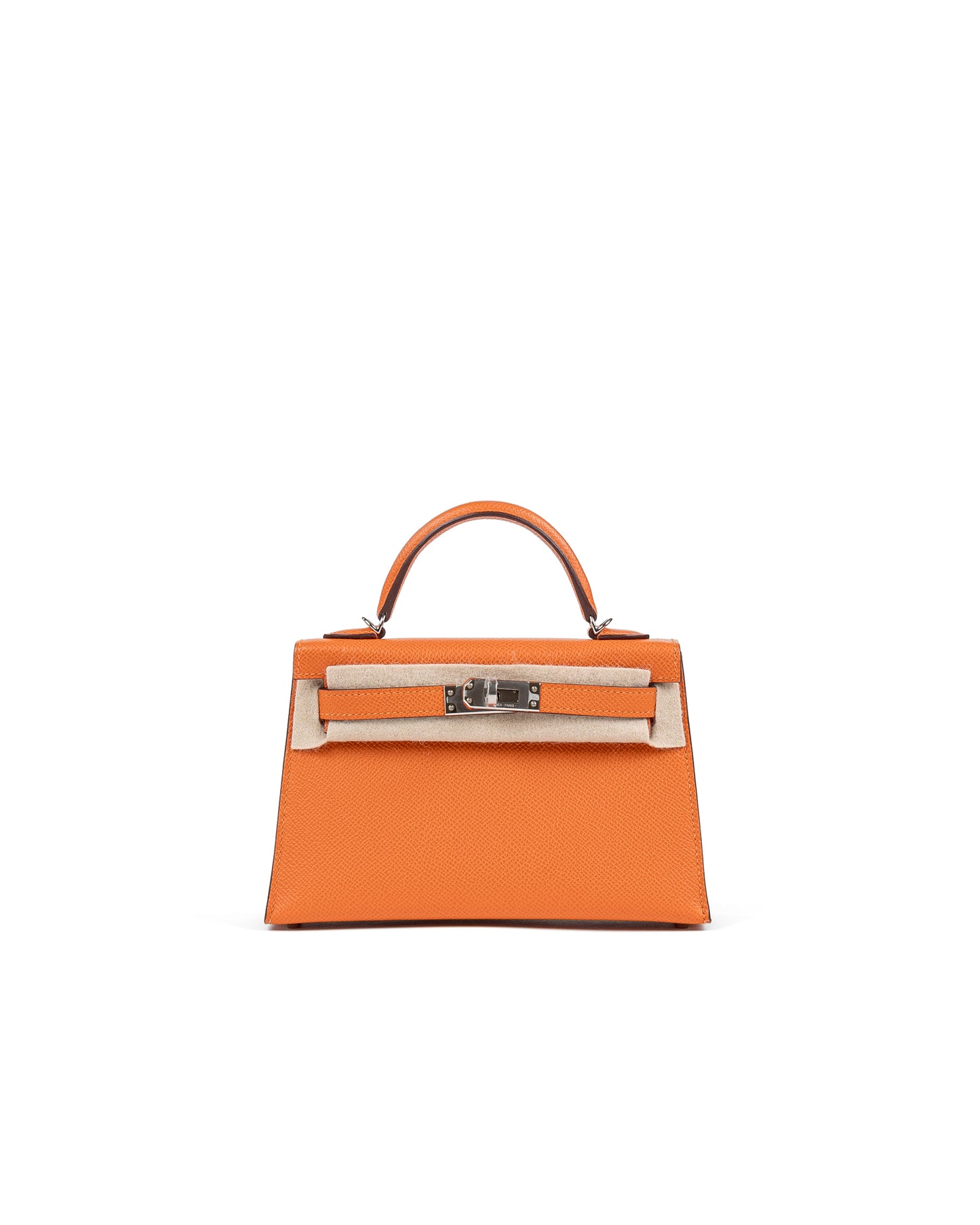 Hermès Kelly 20 in Orange Epsom Leather with Palladium Hardware