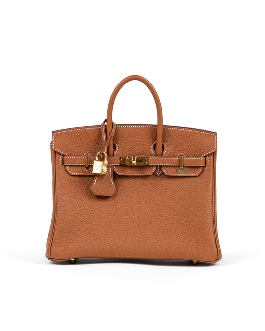 Birkin 25 Gold in Togo Leather with Gold Hardware