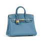 Birkin 25 Blue Jean in Togo Leather with Gold Hardware