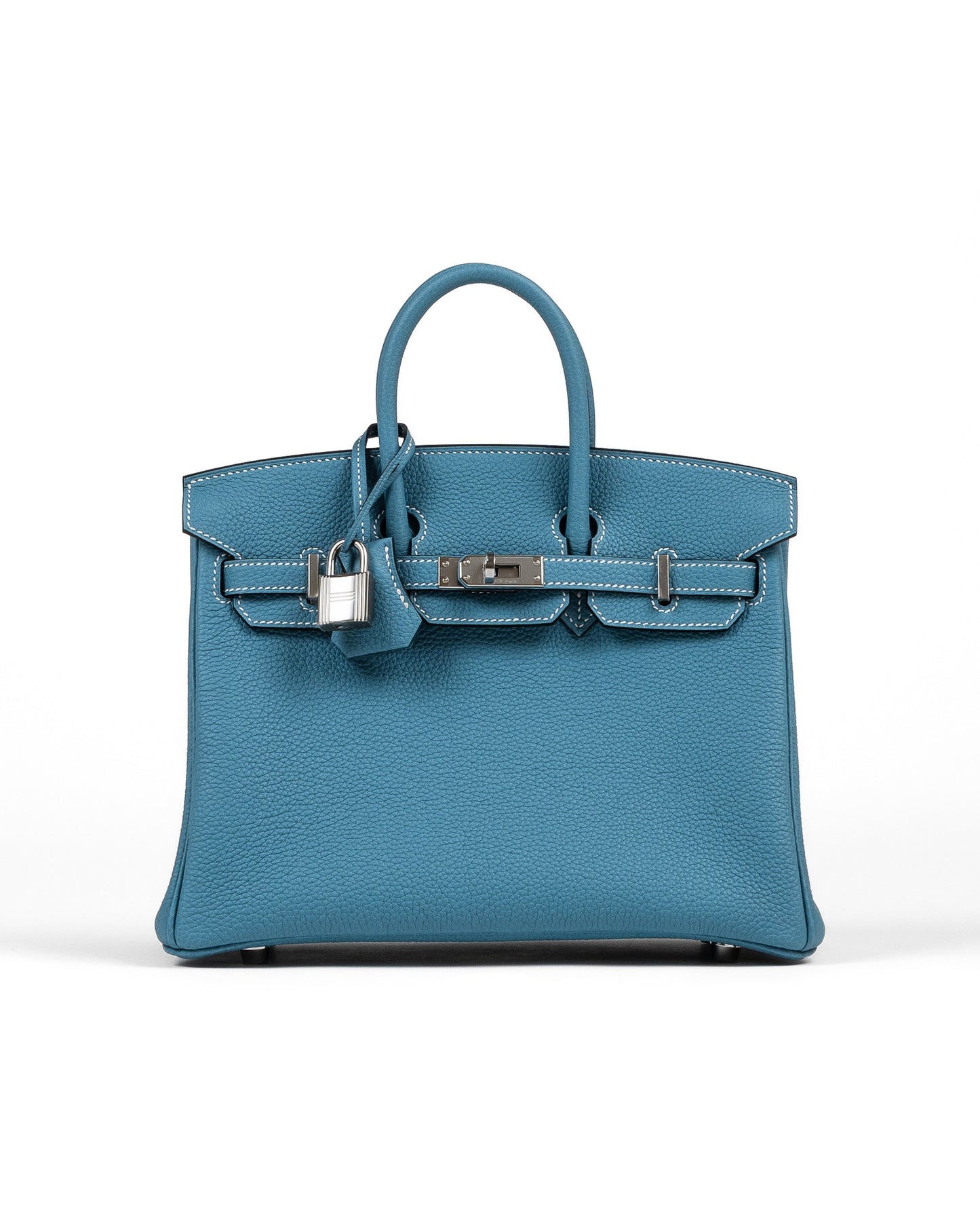 Birkin 25 Blue Jean in Togo Leather with Palladium Hardware