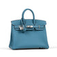 Birkin 25 Blue Jean in Togo Leather with Palladium Hardware