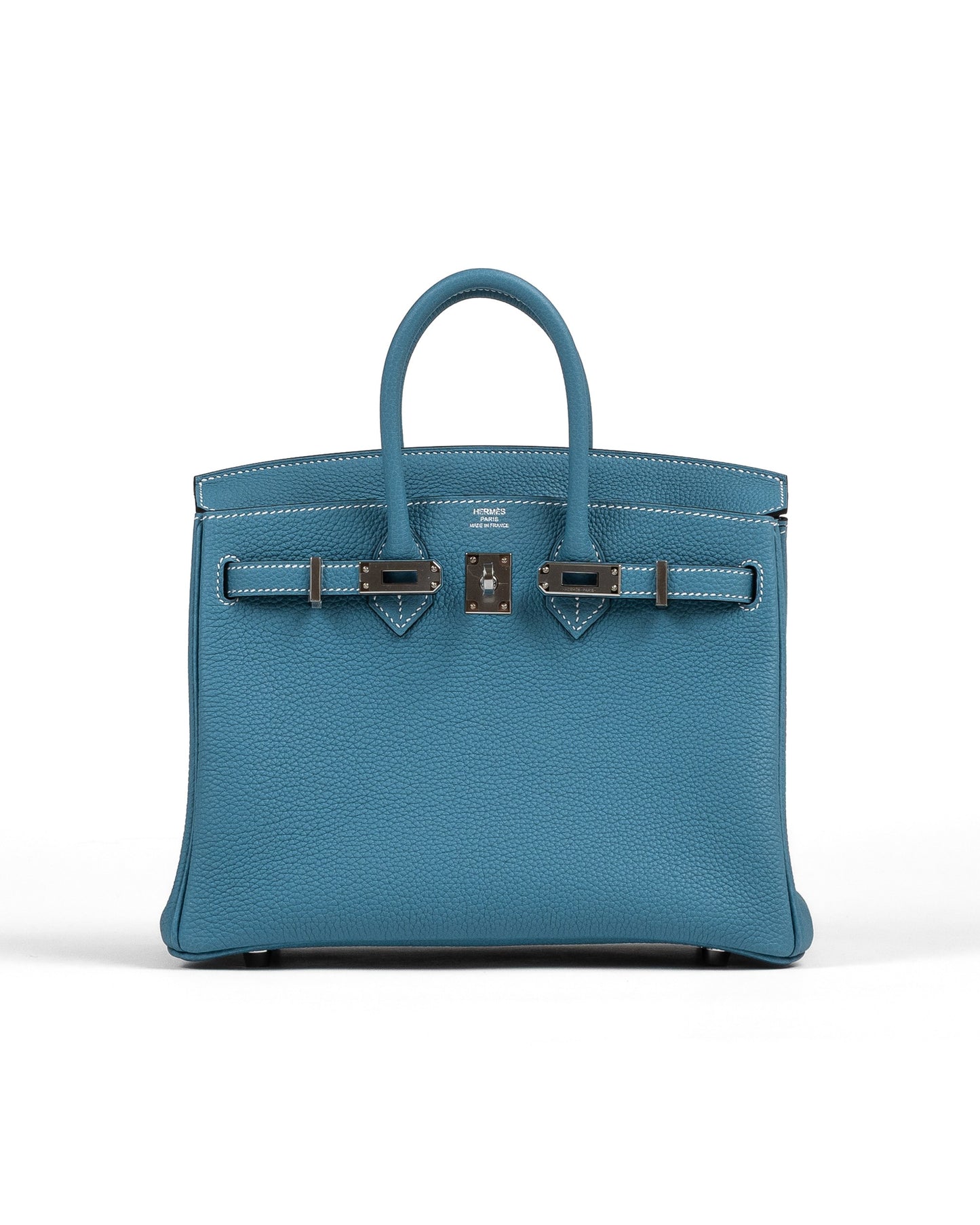 Birkin 25 Blue Jean in Togo Leather with Palladium Hardware