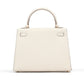Kelly 25 Sellier Craie in Epsom leather with Gold Hardware