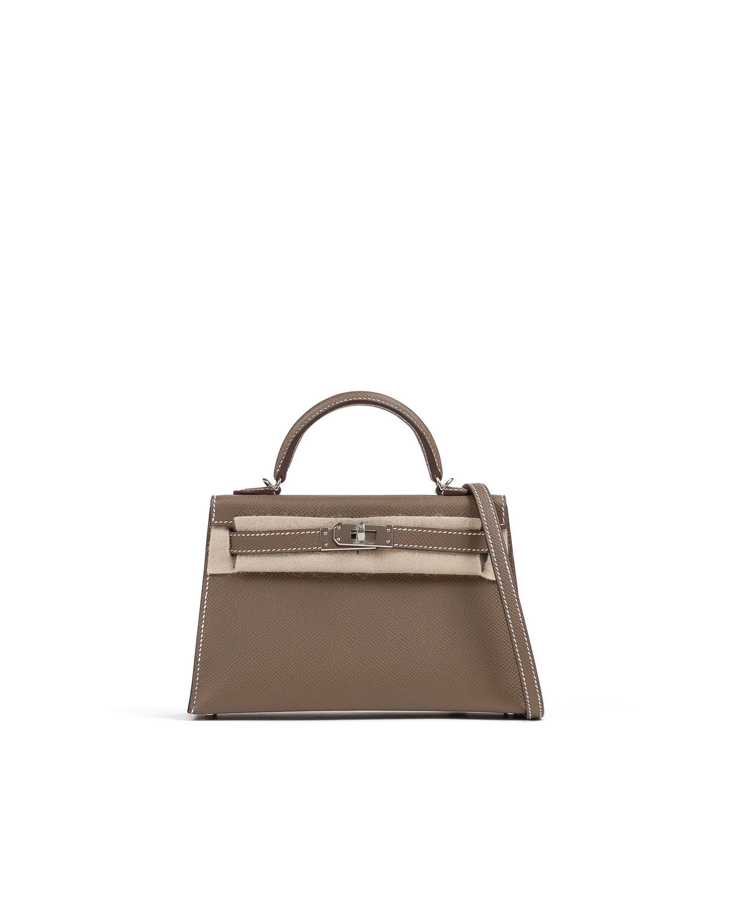 Kelly 20 Sellier in Etoupe Epsom Leather with Palladium Hardware